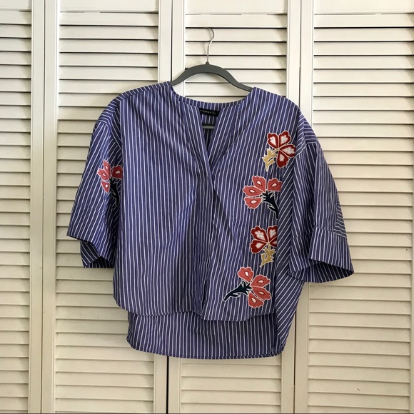 Zara Tops - Zara Embroidered Blouse